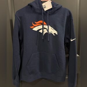 Denver Broncos Nike Women's Club Fleece Hoodie - Navy SMALL
